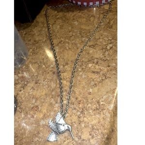Silver Humming Bird Necklace